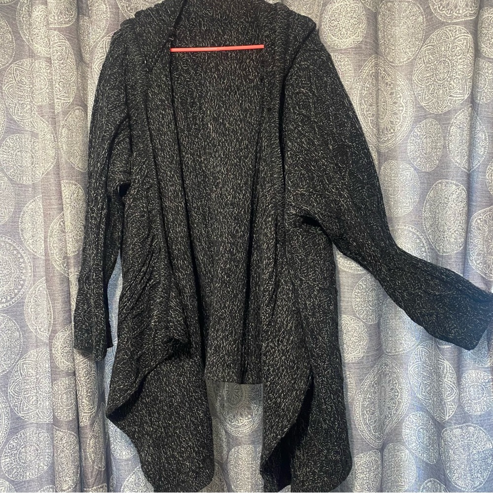Torrid hooded marled knit cardigan
